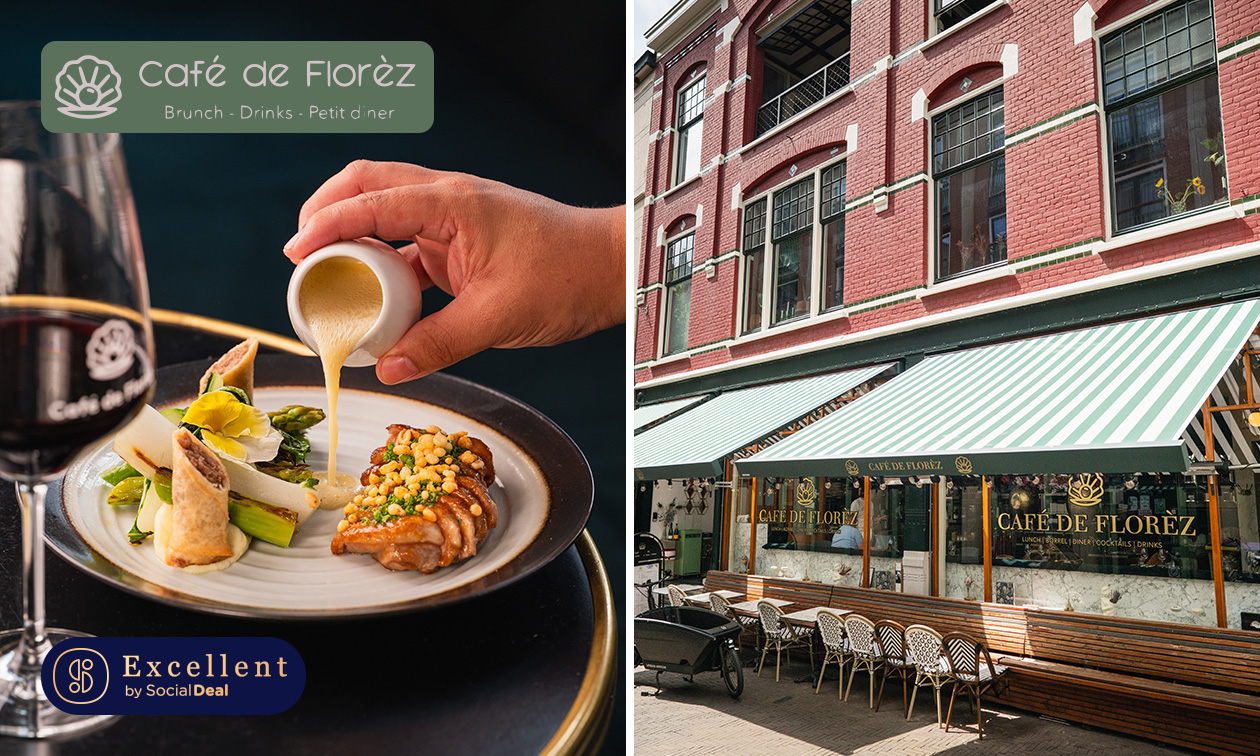 3-, 4- of 5-gangendiner van de chef bij Café de Florèz in hartje Den Haag