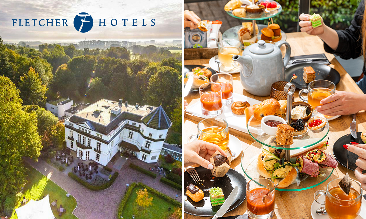 High tea, high wine, high beer of high bubbles voor 2 bij Fletcher Hotels