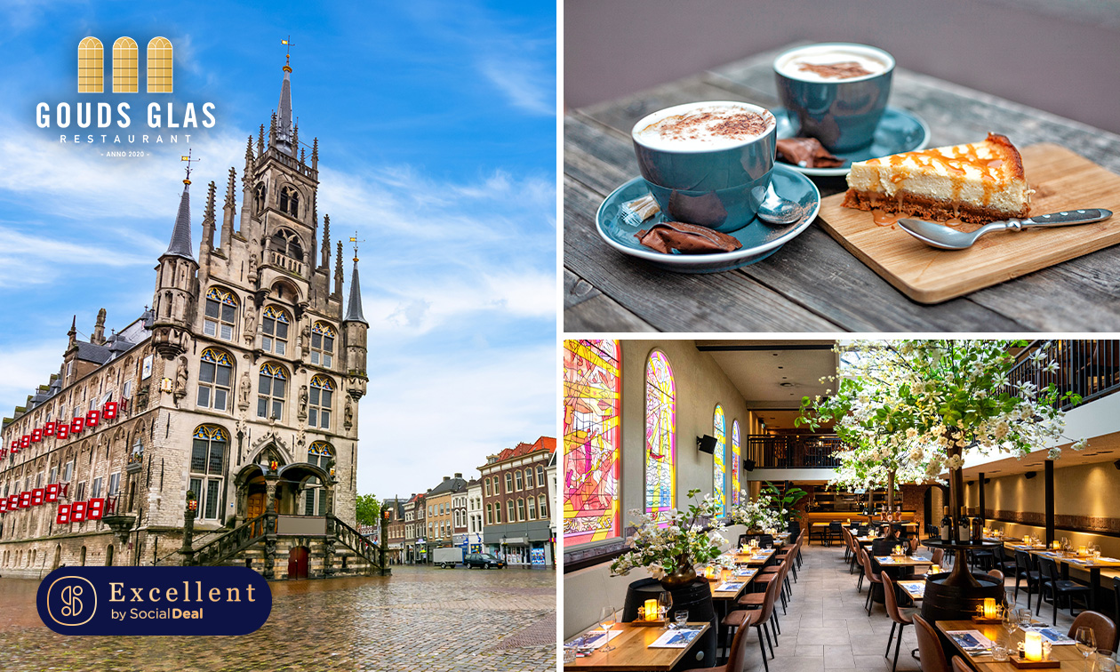 Wandelarrangement incl. 2-gangenlunch en koffie met gebak bij Gouds Glas