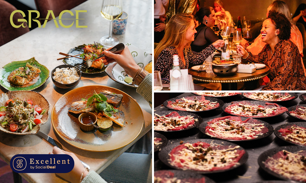 3-gangen shared dining-diner bij Grace Rotterdam