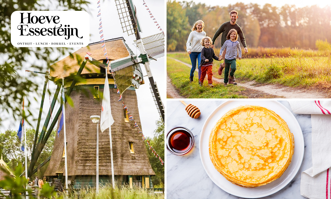 Fiets- of wandelarrangement + warme drank + gebak + 12-uurtje bij Hoeve Essesteijn