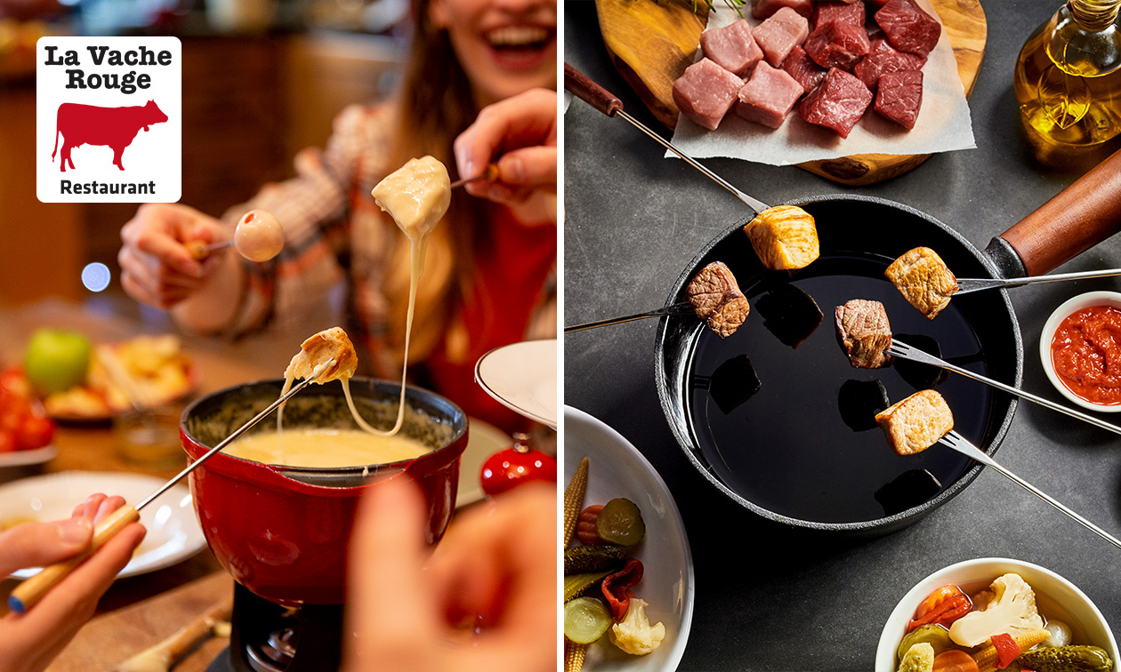 Fondue à volonté au choix + un verre de vin