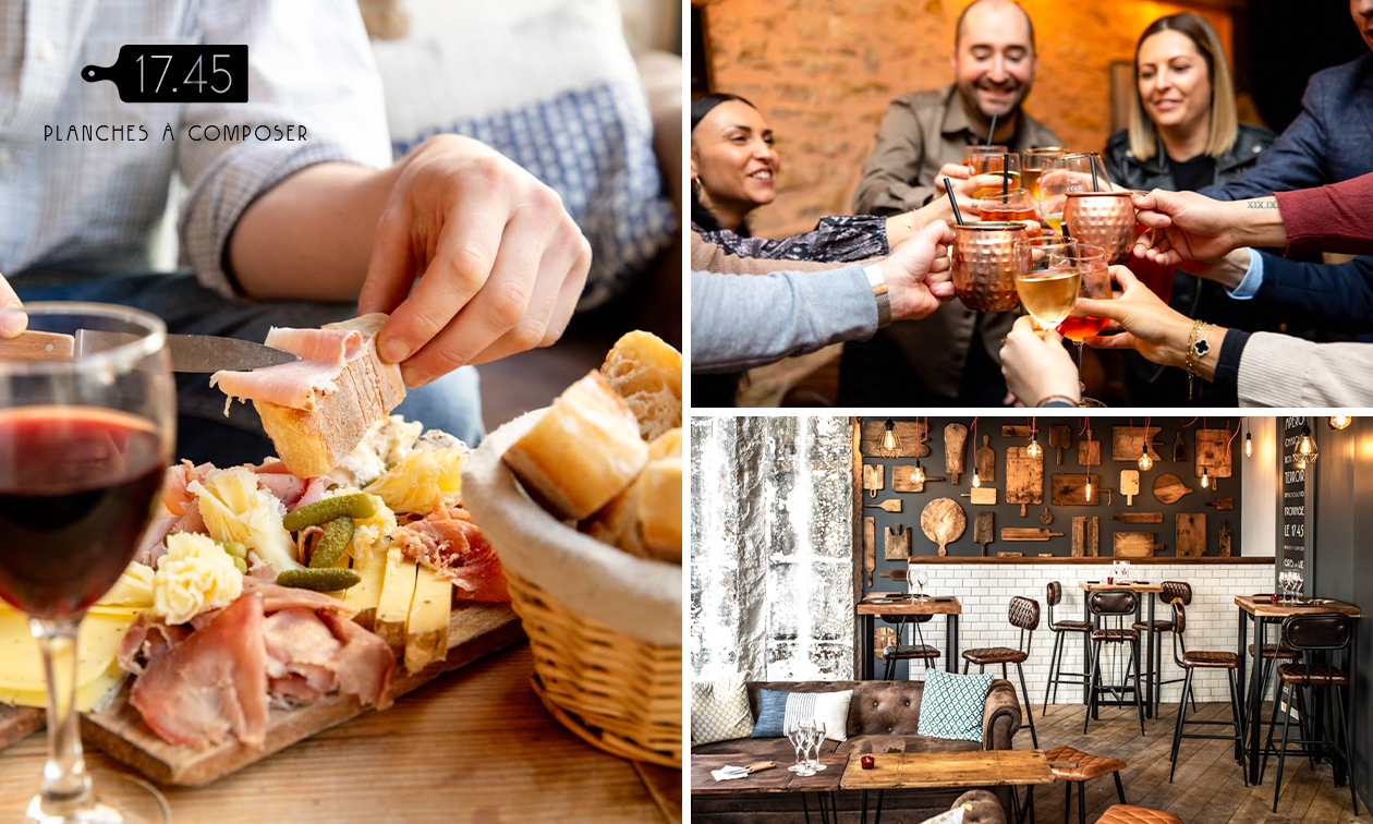 Le Planche apéritive à composer boisson dans le Vieux