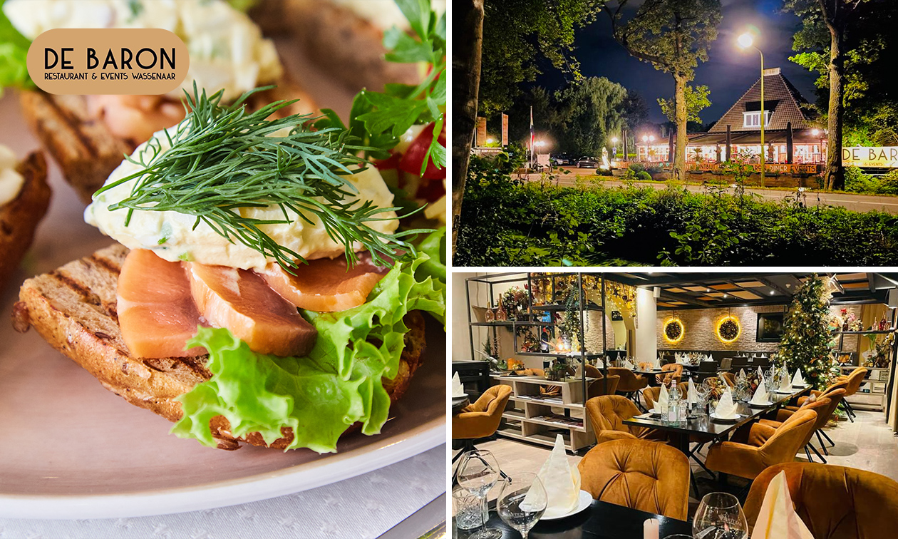 High lunch + bubbels bij Restaurant De Baron