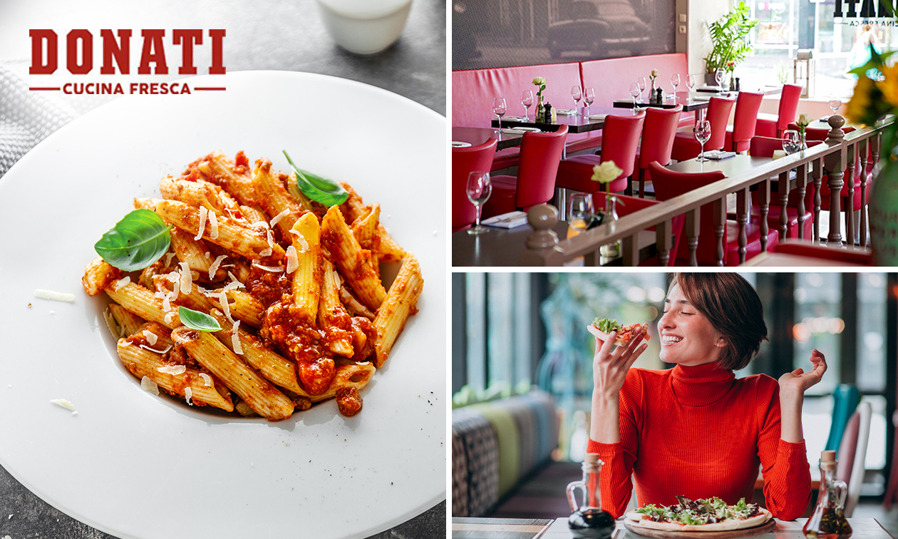 Pizza of pasta naar keuze bij Restaurant Donati