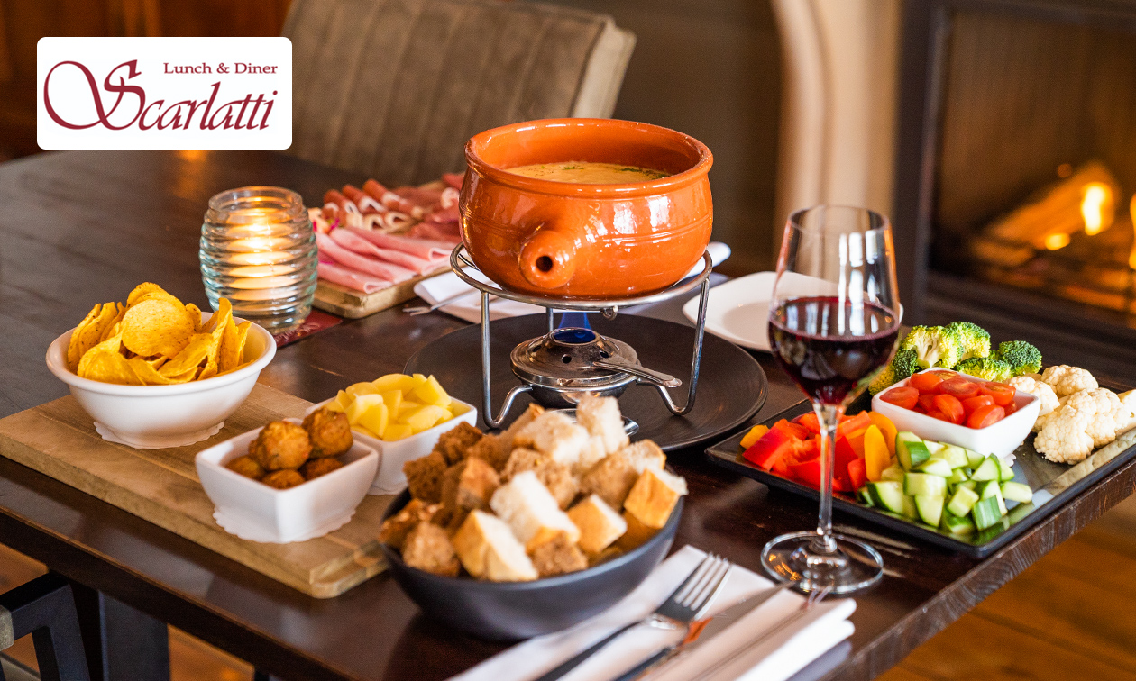 Kaasfondue bij Restaurant Scarlatti