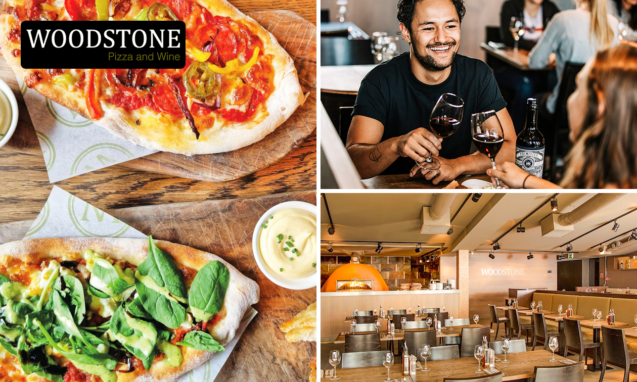 2-gangen keuzelunch bij WOODSTONE Pizza and Wine Hoofddorp